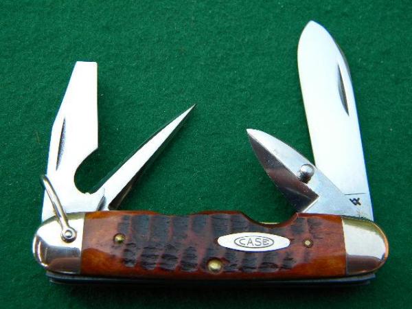 Case XX USA 9 Dot (1971) Bone 6445 R Scout / Electritions Knife - Mint Case XX USA 9 Dot (1971) Bone 6445 R Scout / Electritions Knife - Mint