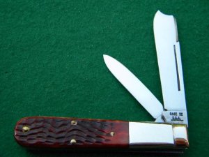 Case XX USA 9 Dot (1971) Bone 6205 R One Arm Razor Knife - Mint