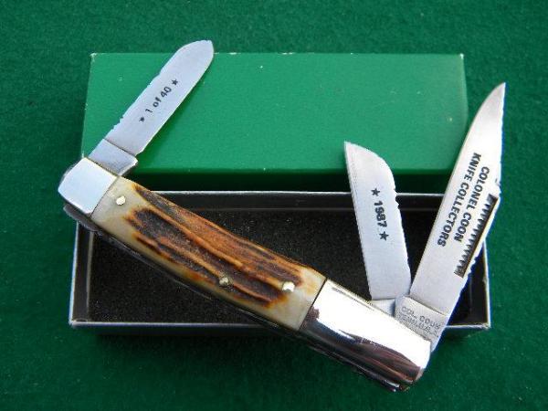 Col. Coon Tenn., USA 1987 Stag Stockman *Fileworked* Col. Coon Tenn., USA 1987 Stag Stockman *Fileworked*