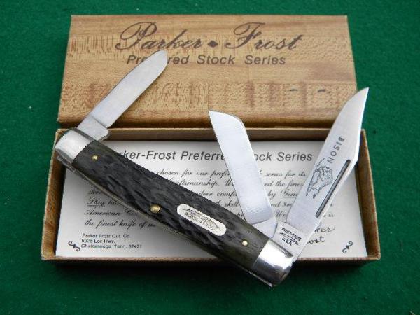 Parker Frost USA 1978-2 Schrade Bison Bone Stockman Knife - NIB Parker Frost USA 1978-2 Schrade Bison Bone Stockman Knife - NIB