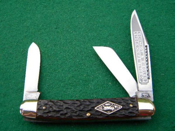 Schmidt & Ziegler German Bull Solingen Germany 5133 Bone 3 Blade Stockman Schmidt & Ziegler German Bull Solingen Germany 5133 Bone 3 Blade Stockman