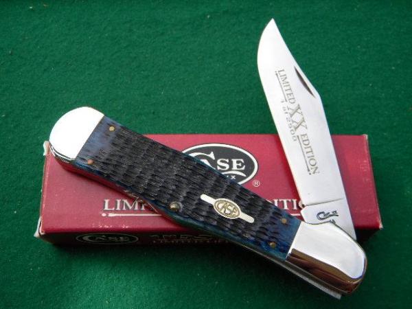 Case XX USA 2 Dot (1998) Dark Blue Bone 61050 SS Big Coke Bottle Knife - NIB