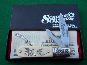 Schrade USA SC506 Barlow Ducks Scrimshaw - NIB