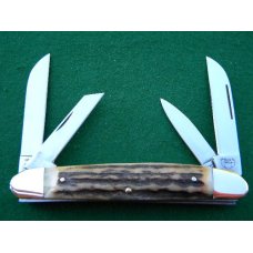 Buck Creek Hand Made Germany Stainless Stag Big Congress Knife Buck Creek Hand Made Germany Stainless Stag Big Congress Knife
