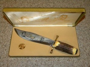 Case 1984 Stag Bowie Knife Reagan & Roosevelt - 50 Years - Great Smoky Mountains National Park - NIB