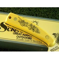 Schrade USA Hunter Scrimshaw SC502 Sheath Knife  - NIB