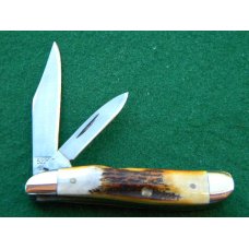 Case XX Stainless USA 2 Dot (1978) Stag 5220 SSP Red Etch Peanut Knife - Mint Case XX Stainless USA 2 Dot (1978) Stag 5220 SSP Red Etch Peanut Knife - Mint