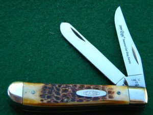 Case XX SS USA 2nd Cut Stag 5207 SP 1984 Second Cut Series Mini Trapper Knife - Mint