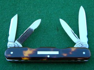 G. Ibberson (Stan Shaw) Sheffileld England 1957 Imitation Tortoise Shell Pen Knife - Mint