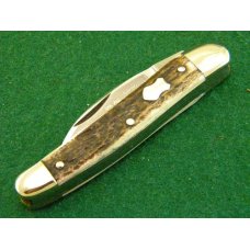 Bulldog Brand Solingen Germany Stag Wharncliffe Whittler Knife - NIB Bulldog Brand Solingen Germany Stag Wharncliffe Whittler Knife - NIB