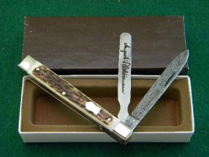 Weidmannsheil Solingen Germany Stag Damascus Doctor's Knife - NIB
