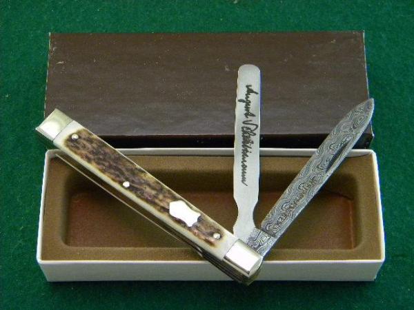 Weidmannsheil Solingen Germany Stag Damascus Doctor's Knife - NIB Weidmannsheil Solingen Germany Stag Damascus Doctor's Knife - NIB