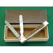Weidmannsheil Solingen Germany Stag Damascus Doctor's Knife - NIB Weidmannsheil Solingen Germany Stag Damascus Doctor's Knife - NIB