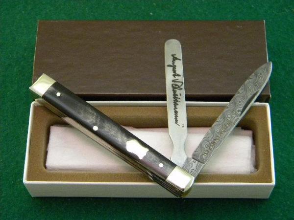 Weidmannsheil Solingen Germany Horn Damascus Doctor's Knife - NIB