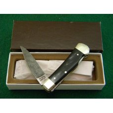 Weidmannsheil Solingen Germany Horn Damascus Lockback Knife - NIB Weidmannsheil Solingen Germany Horn Damascus Lockback Knife - NIB