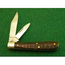 Rare Case XX (Circle C Tested Era) 6229 1/2 Green Bone Tadpole Knife C. 1940-1946 Rare Case XX (Circle C Tested Era) 6229 1/2 Green Bone Tadpole Knife C. 1940-1946