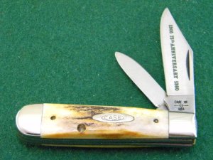 Case XX SS USA 5235 1/2 SSP 10 Dot (1980) 75th Anniversary Stag Jack Knife - Mint