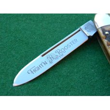 Fight'n Rooster Frank Buster Cut. Co. Germany Stag Lockback Knife - Mint Fight'n Rooster Frank Buster Cut. Co. Germany Stag Lockback Knife - Mint