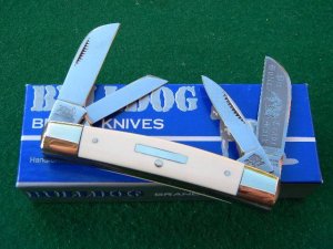 Bulldog Brand Solingen Germany Elephant Ivory 4 Blade Congress Knife - NIB