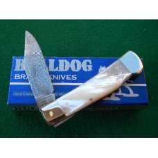 Bulldog Brand Solingen Germany Pearl Damascus Lockback Knife - NIB Bulldog Brand Solingen Germany Pearl Damascus Lockback Knife - NIB