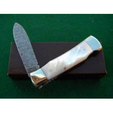 Weidmannsheil Solingen Germany Pearl Damascus Lockback Knife - NIB Weidmannsheil Solingen Germany Pearl Damascus Lockback Knife - NIB