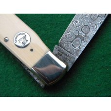 Weidmannsheil Solingen Germany Ivory Damascus Lockback Knife - NIB Weidmannsheil Solingen Germany Ivory Damascus Lockback Knife - NIB