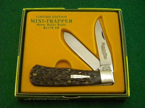 Remington UMC USA 1991 Genuine Bone R1178 Silver Bullet Trapper Knife - NIB Remington UMC USA 1991 Genuine Bone R1178 Silver Bullet Trapper Knife - NIB