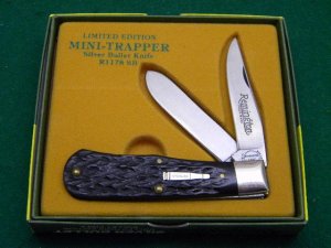 Remington UMC USA 1991 Genuine Bone R1178 Silver Bullet Mini Trapper Knife - NIB 