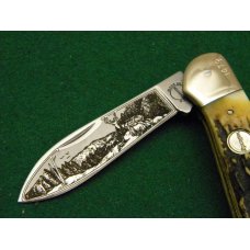 Remington USA Genuine Stag 1999 Wildlife Series Canoe Knife - NIB Remington USA Genuine Stag 1999 Wildlife Series Canoe Knife - NIB