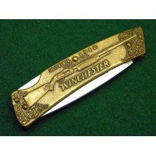 Winchester Trademark USA W 15 1988-1 Brass Lockback Knife - NIB Winchester Trademark USA W 15 1988-1 Brass Lockback Knife - NIB