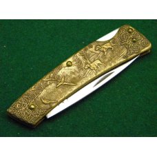 Winchester Trademark USA W 15 1988-1 Brass Lockback Knife - NIB Winchester Trademark USA W 15 1988-1 Brass Lockback Knife - NIB