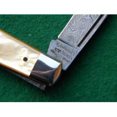 Weidmannsheil Solingen Germany Gold Lip Pearl Damascus Lockback Knife Weidmannsheil Solingen Germany Gold Lip Pearl Damascus Lockback Knife