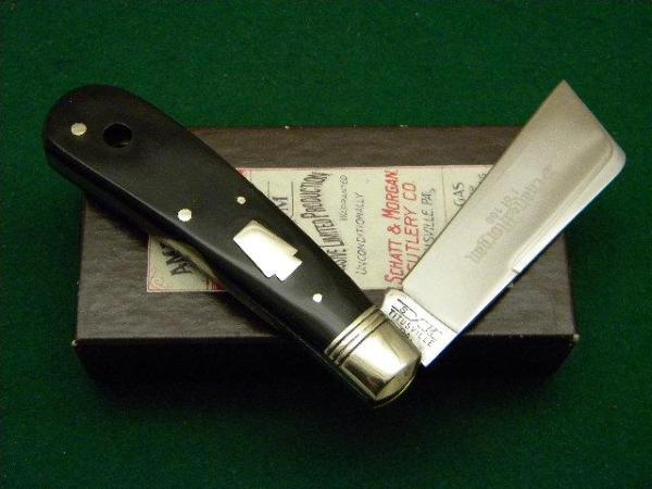 Schatt & Morgan Titusville PA. 2009 Buffalo Horn 04161C Cotton Sampler Knife - NIB Schatt & Morgan Titusville PA. 2009 Buffalo Horn 04161C Cotton Sampler Knife - NIB