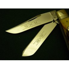 Schatt & Morgan Titusville PA. 1995 Stag 032101 Jumbo Trapper Knife - NIB Schatt & Morgan Titusville PA. 1995 Stag 032101 Jumbo Trapper Knife - NIB