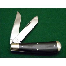 Schatt & Morgan Titusville PA. 2009 Buffalo Horn 042101 Jumbo Trapper Knife - NIB Schatt & Morgan Titusville PA. 2009 Buffalo Horn 042101 Jumbo Trapper Knife - NIB