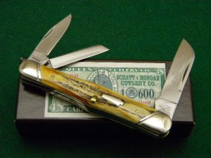 Schatt & Morgan Titusville PA. 2005 Stag 033448 Carpenter's Whittler Knife - NIB