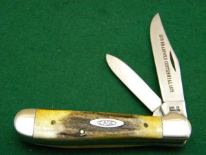 Case XX Stainless USA 1 Dot (1979) Bradford Centennial Stag 5249 SSP Copperhead Knife