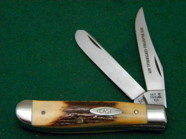 Case XX Stainless USA 1 Dot (1979) Bradford Centennial Stag 5207 SP SSP Mini Trapper Knife Case XX Stainless USA 1 Dot (1979) Bradford Centennial Stag 5207 SP SSP Mini Trapper Knife