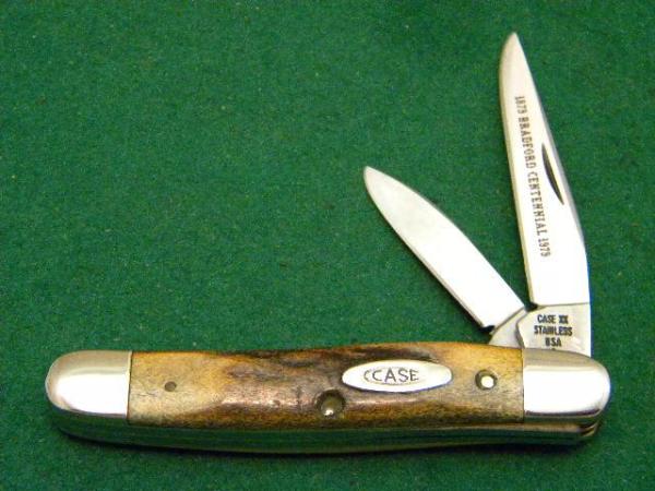 Case XX Stainless USA 1 Dot (1979) Bradford Centennial Stag 52027 SSP Little Stockman Knife Case XX Stainless USA 1 Dot (1979) Bradford Centennial Stag 52027 SSP Little Stockman Knife