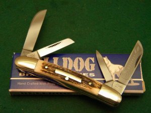 Bulldog Brand Solingen Germany Stag Congress Tobacco Knife - NIB