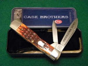 Case Bros. Cutlery Co. USA 2004 Chestnut Bone 62130 SS Gunstock Knife - NIB