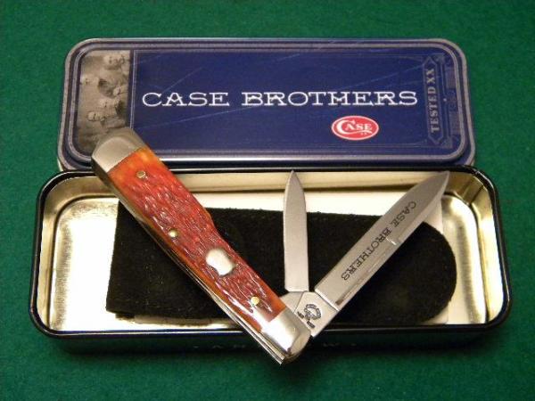 Case Bros. Cutlery Co. USA 2004 Chestnut Bone 6215 SS Gunstock Knife - NIB Case Bros. Cutlery Co. USA 2004 Chestnut Bone 6215 SS Gunstock Knife - NIB