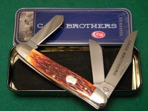 Case Bros. Cutlery Co. USA Chestnut Bone 6347 SS Stockman Knife - NIB