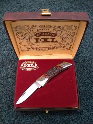 Schrade Wostenholm IXL Sheffield England Bone Lockback - MIB
