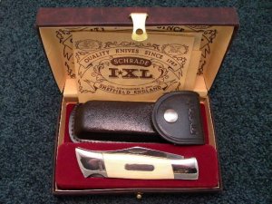 Schrade Wostenholm IXL Sheffield England Big Micarta Lockback Knife - MIB