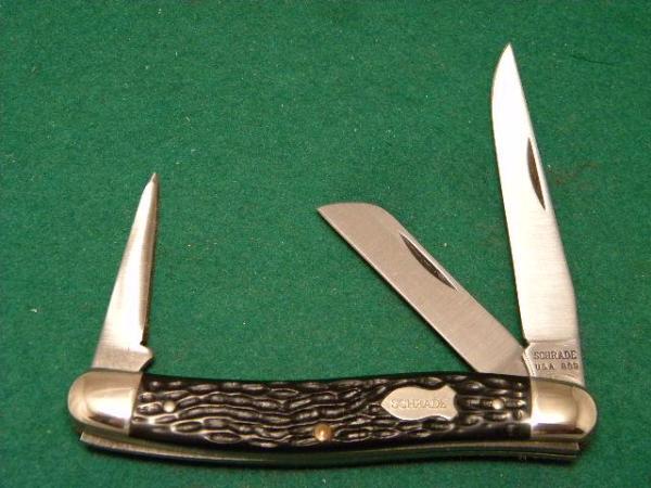 Schrade USA 899 Delrin Stockman Knife w/Punch