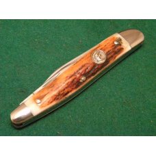 Hen and Rooster Bertram Cutlery Rostfrei Solingen Germany Stag 203 DS Whittler Knife c.1980's Hen and Rooster Bertram Cutlery Rostfrei Solingen Germany Stag 203 DS Whittler Knife c.1980's