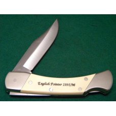 Schrade + USA Sporting Dogs Commemorative Scrimshaw English Pointer Lockback Knife and Pouch - NIB Schrade + USA Sporting Dogs Commemorative Scrimshaw English Pointer Lockback Knife and Pouch - NIB