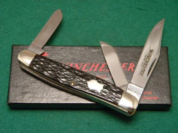 Winchester Trademark USA 1987 Bone 3964 Stockman Knife - NIB Winchester Trademark USA 1987 Bone 3964 Stockman Knife - NIB