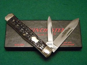 Winchester Trademark USA 1987 Bone 2921 Coffin Pattern Knife - NIB